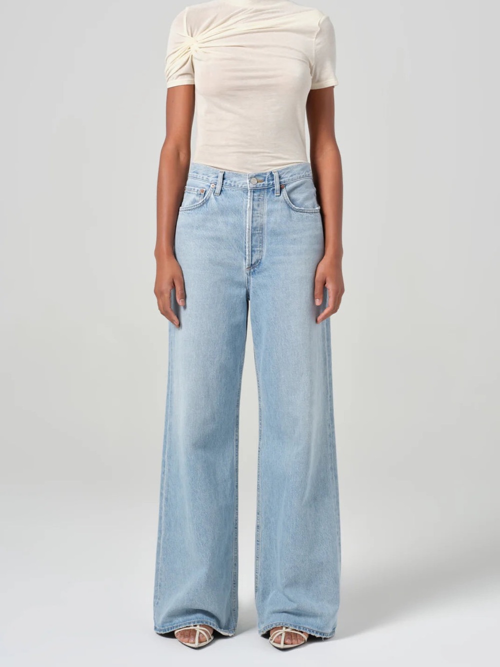 NWT Agolde Dame Wide Leg Jeans 25 No Conflict